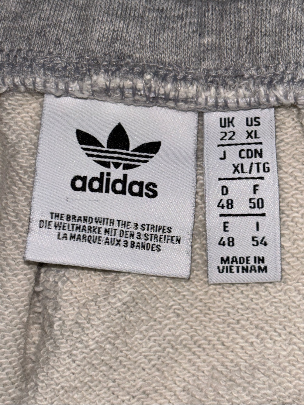 Adidas Cuffed Jogger Sweatpants Women’s Size XL Gray Multicolor Trefoil HA4367 - Picture 13 of 16